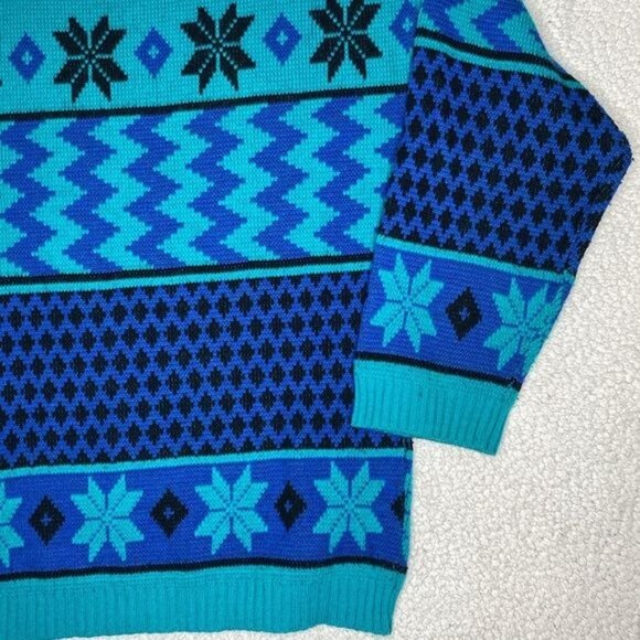 Vintage Sears The Fashion Place Acrylic Snowflake Sweater: Size 36/ Medium - Picture 8 of 10